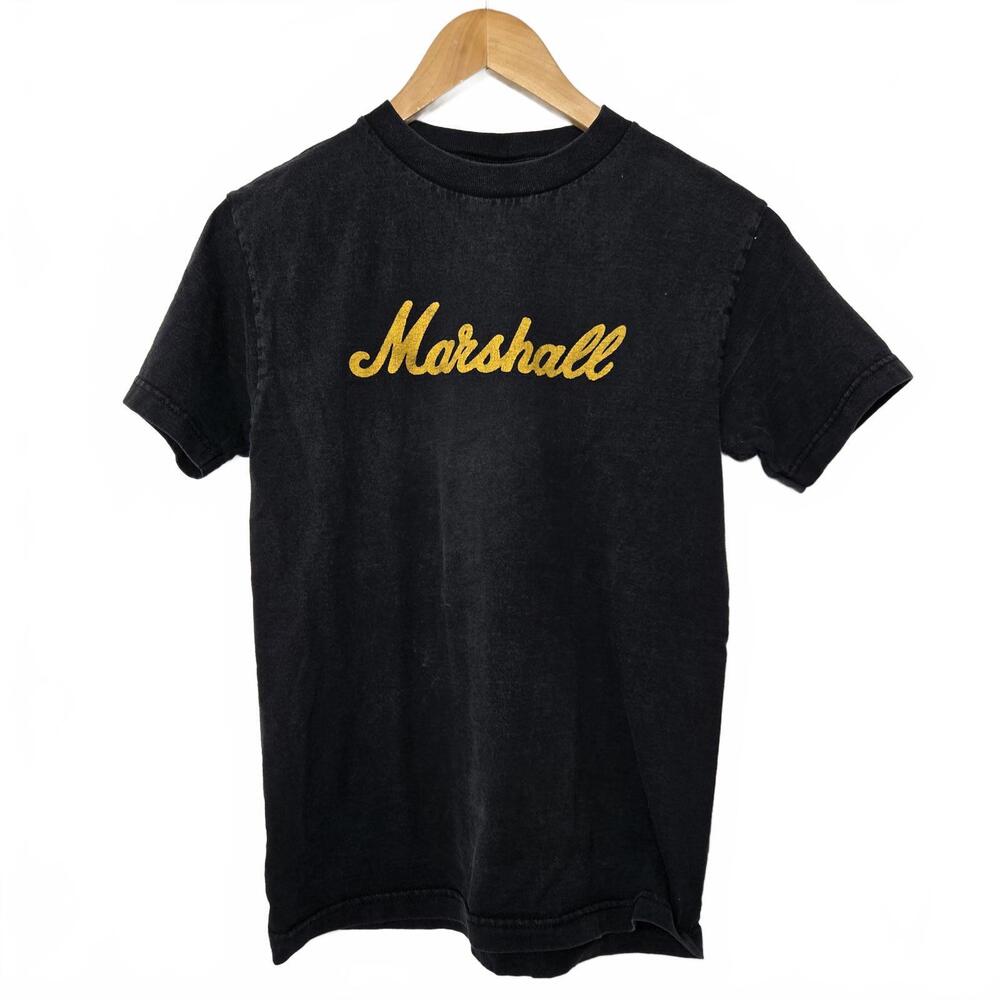 Vintage Marshall Shirt Mens Small Black Crew Neck Short Sleeve Tee USA Retro